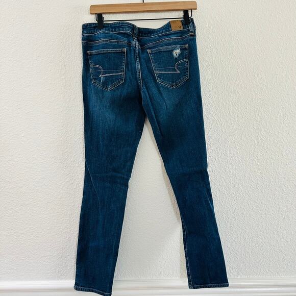 American Eagle Distressed Supper Skinny Jeans Size 8 - Picture 3 of 4